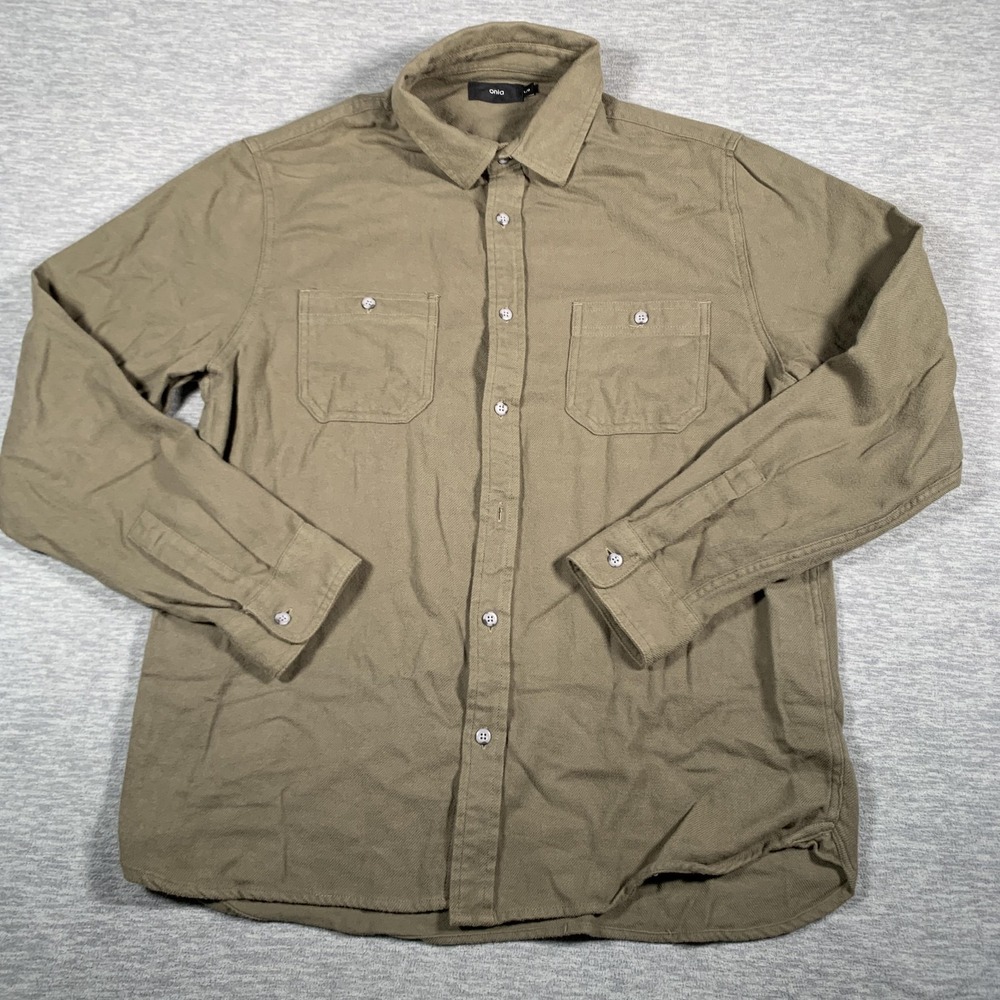 Onia Shirt‎ Mens Large Button Down Long Sleeve Casual Twill Two Pocket